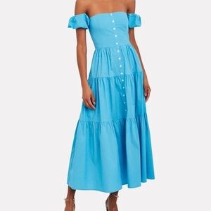 Staud Elio Dress in Bright Blue